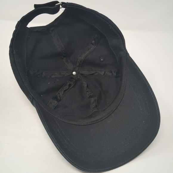 Unbranded Strapback Hat Black One Size Adjustable Outdoor Solid Blank - Picture 6 of 7